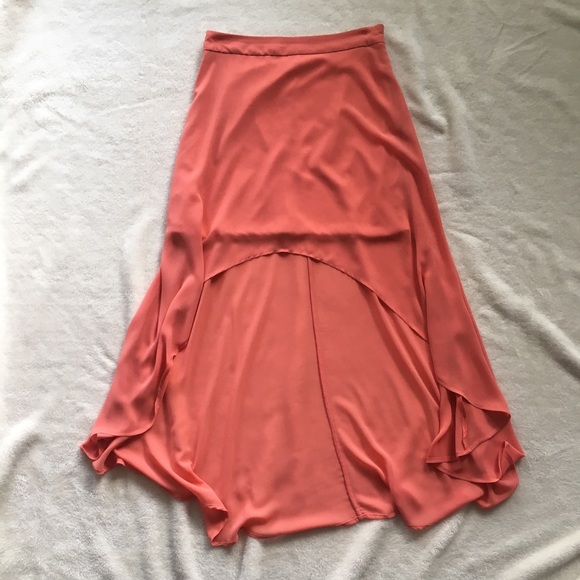 Apricot High Low Skirt - Picture 5 of 6